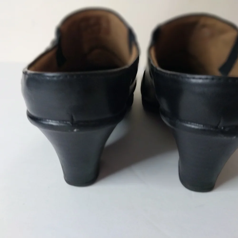 Earth Spirit Classic Black Leather Size 7 Women"s Shoes. - Picture 10 of 12